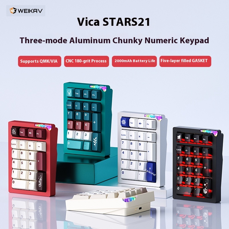 Mechanical Numpad Hot Swap Rgb Wireless - SUMREDA stars21-S Numpad Kits Wireless Mechanical