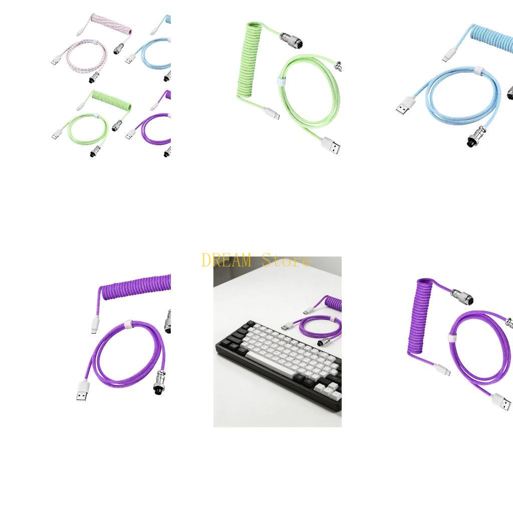 Type C Detachable Cable Coiled Keyboard - Coiled Keyboard Cable Type C To