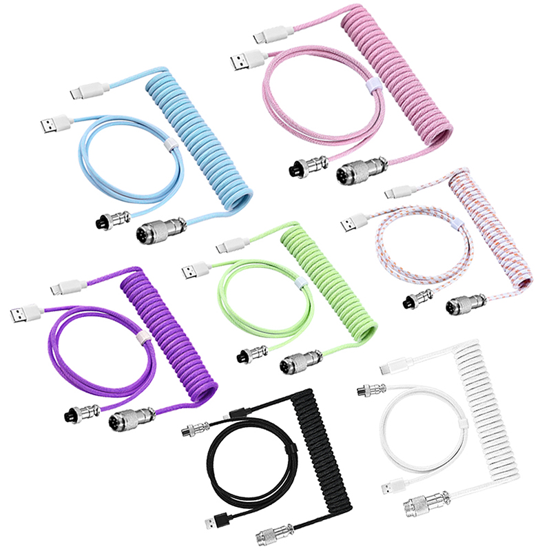 Type C Detachable Cable Coiled Keyboard - Coiled Keyboard Cable Type C To