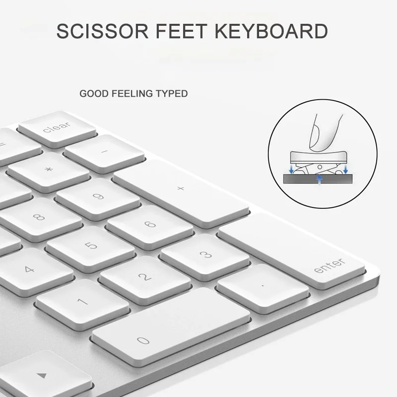 Mini Ultra Thin Bluetooth Numb - огляд і ціна Bluetooth Numeric Keypad Aluminum Slim