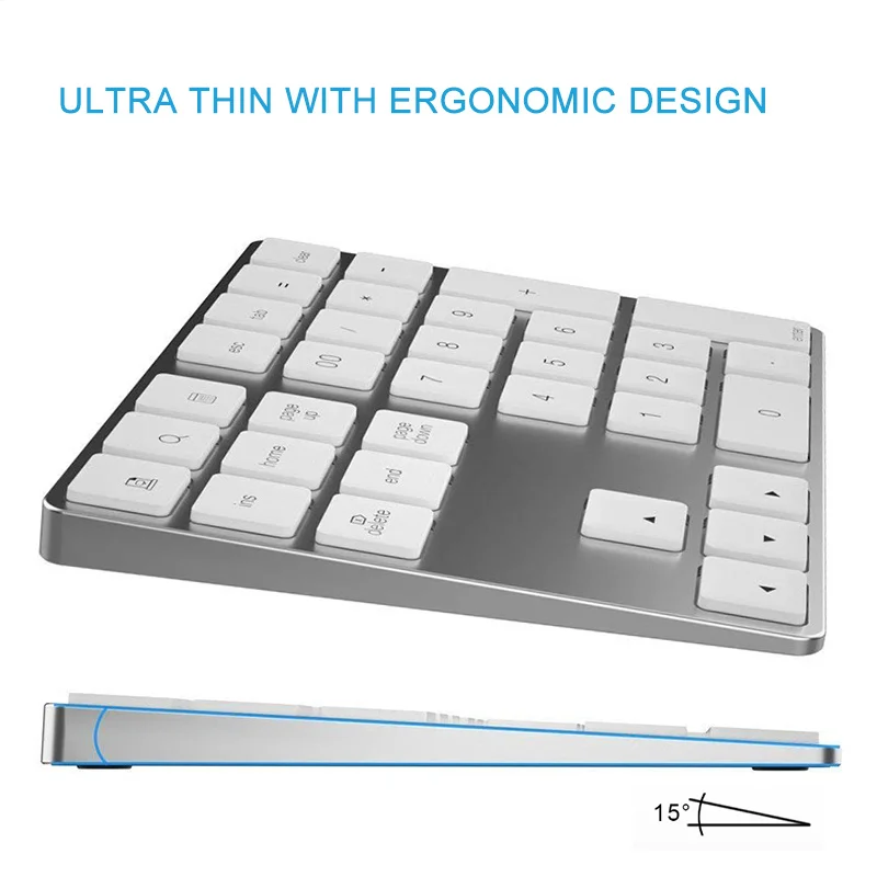 Mini Ultra Thin Bluetooth Numb - огляд і ціна Bluetooth Numeric Keypad Aluminum Slim