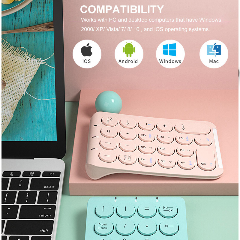 BOW 22 Keys Wireless Number Pa - огляд і ціна Pbt Keycaps For Numeric Keypad Numpad