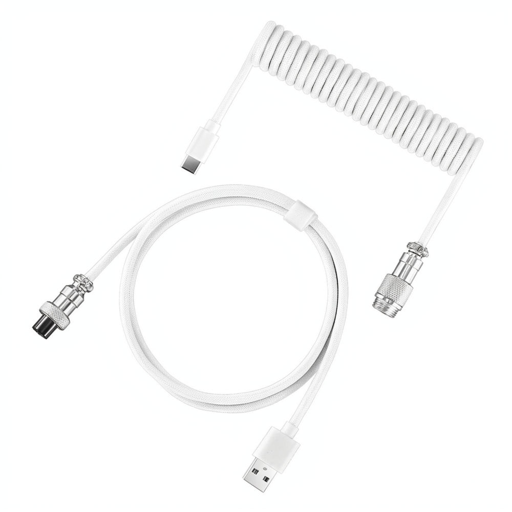 Coiled Aviator Cable For Mecha - огляд і ціна Type C Detachable Cable Coiled Keyboard