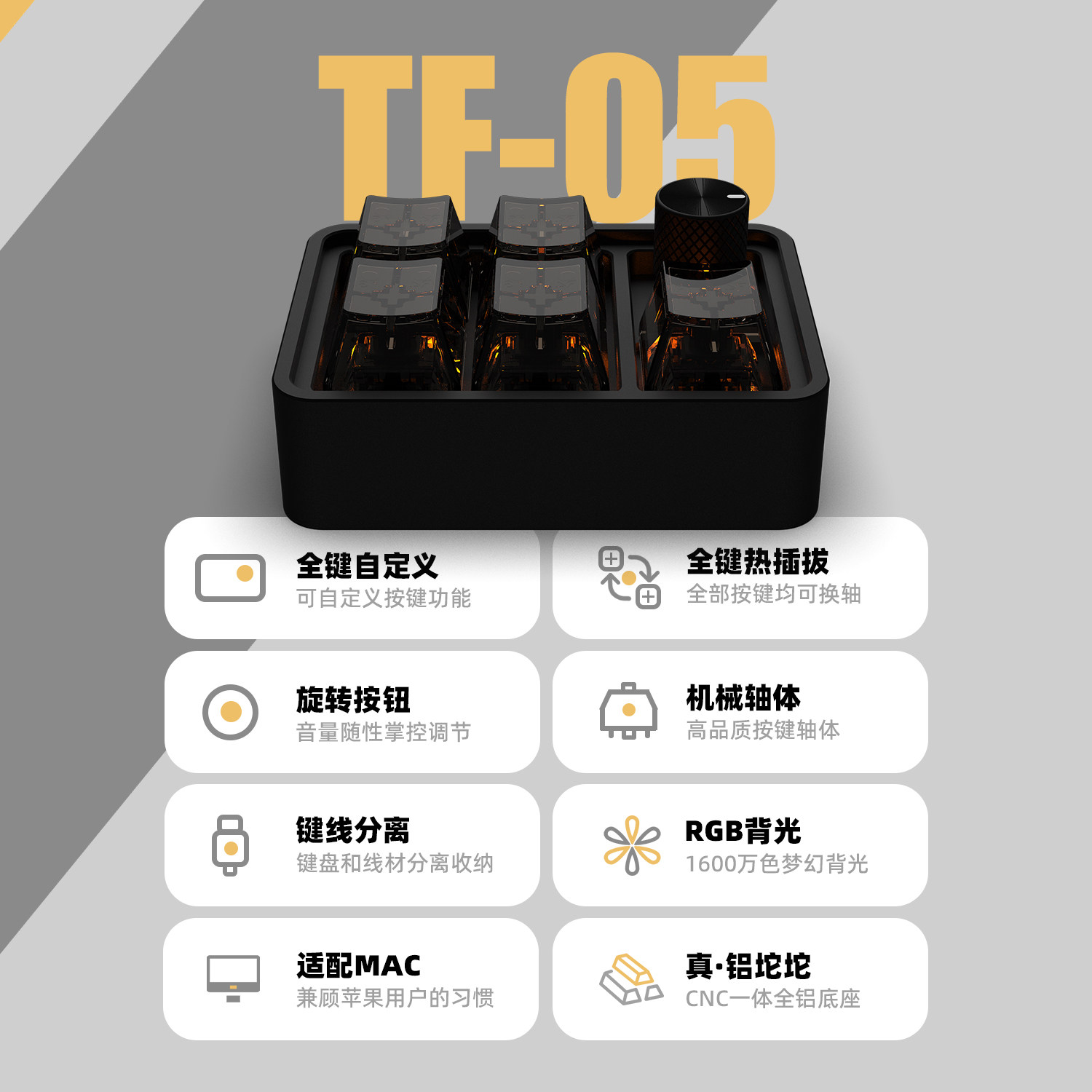Custom EM CNC Alloy Micro Keyp - огляд і ціна Custom Number Pad Macro Keypad Programmable