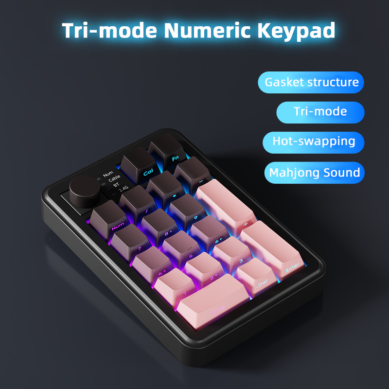 Tri-mode Numeric Keypad Rechar - огляд і ціна Mechanical Numpad Hot Swap Rgb Wireless