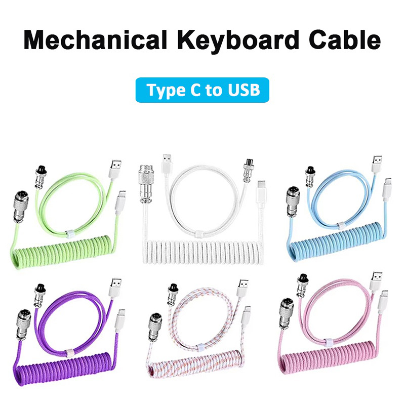 USB to Type C Coiled Cable for - огляд і ціна Type C Detachable Cable Coiled Keyboard