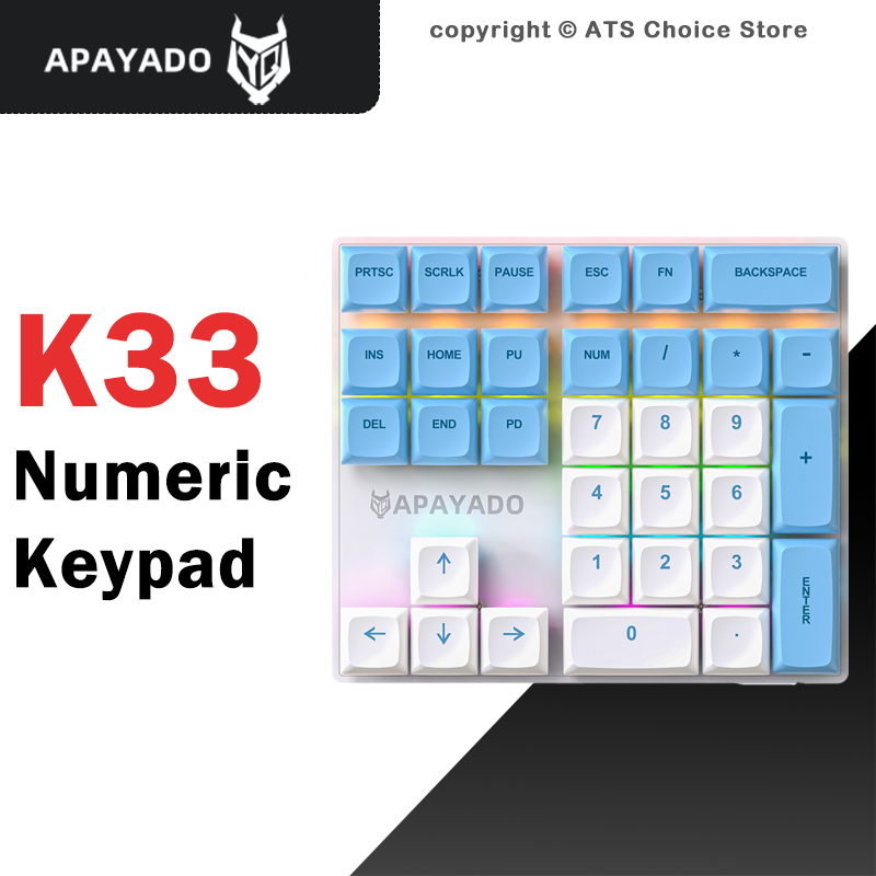 APAYADO K33 Mechanical Numeric - огляд і ціна Pbt Keycaps For Numeric Keypad Numpad