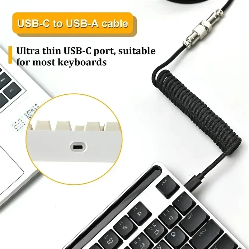 Type C Mechanical Keyboard Coi - огляд і ціна Type C Detachable Cable Coiled Keyboard