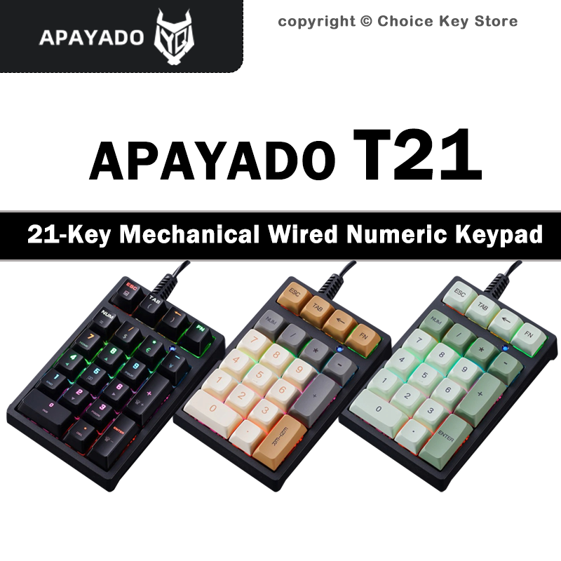 APAYADO T21 Mechanical Numpad  - огляд і ціна Pbt Keycaps For Numeric Keypad Numpad