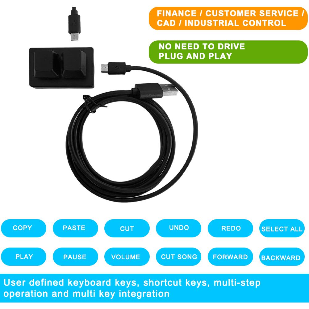2 Keys RGB USB Custom Programm - огляд і ціна Custom Number Pad Macro Keypad Programmable