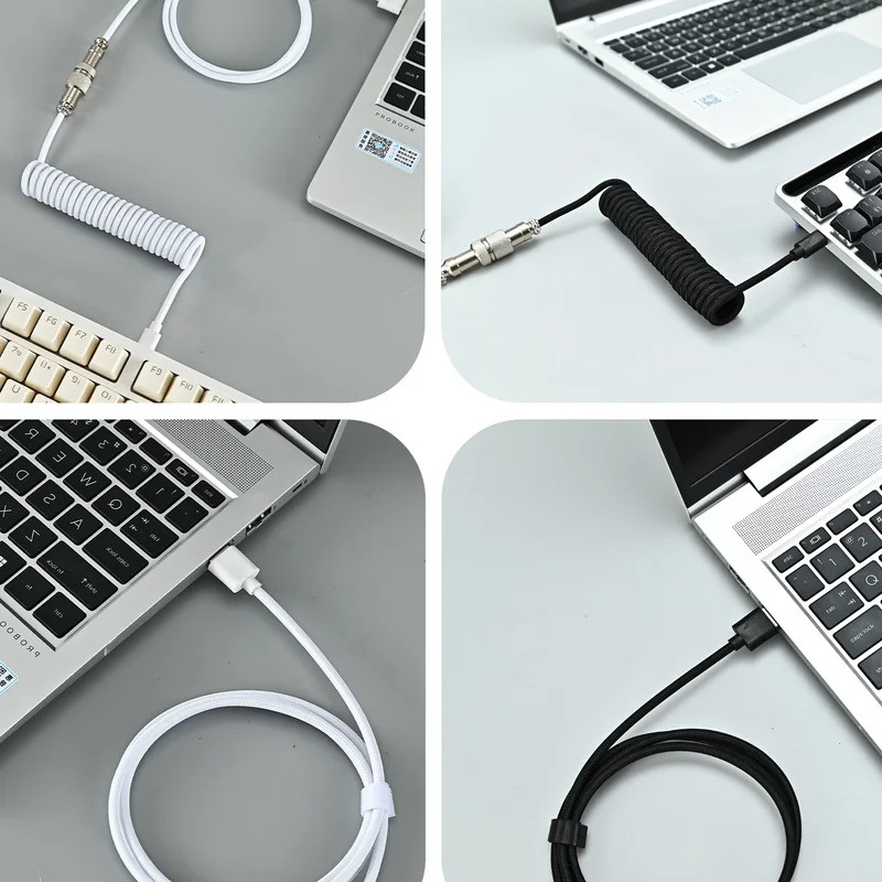 Coiled Keyboard Cable Type C t - огляд і ціна Type C Detachable Cable Coiled Keyboard