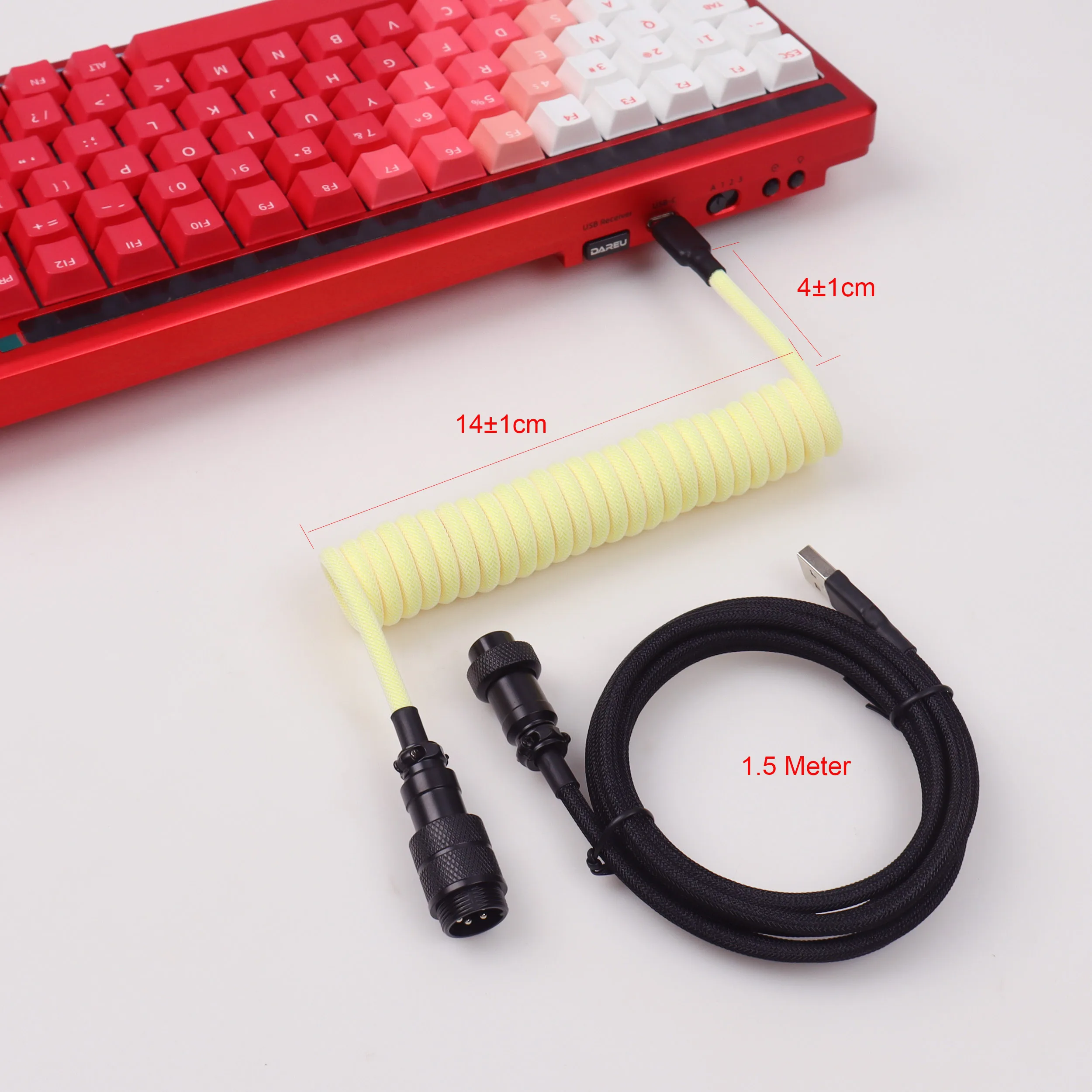 USB A to Type C for Mechanical - огляд і ціна Type C Detachable Cable Coiled Keyboard
