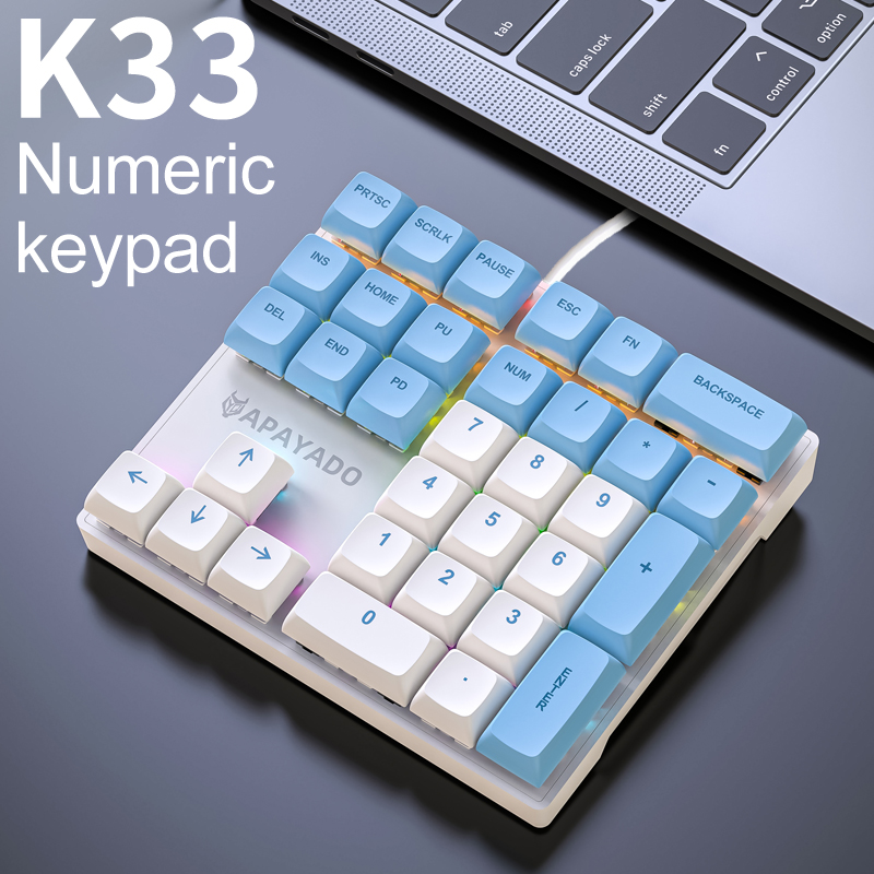 K33 33-Key Mechanical Numeric  - огляд і ціна Pbt Keycaps For Numeric Keypad Numpad