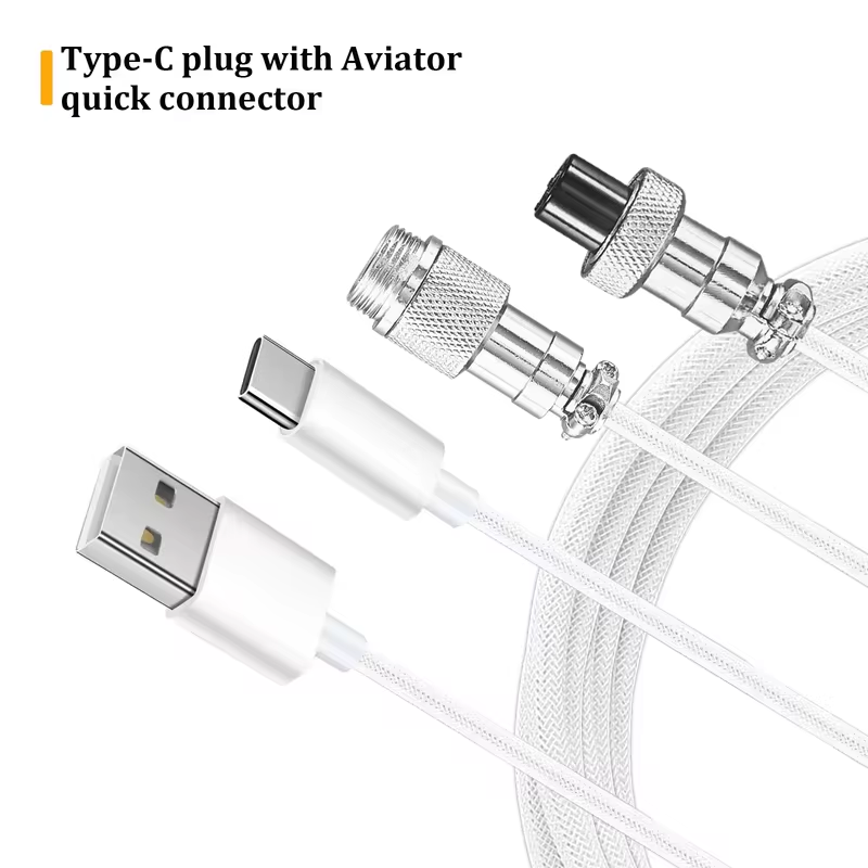 USB Type C Coiled Aviator Cabl - огляд і ціна Type C Detachable Cable Coiled Keyboard
