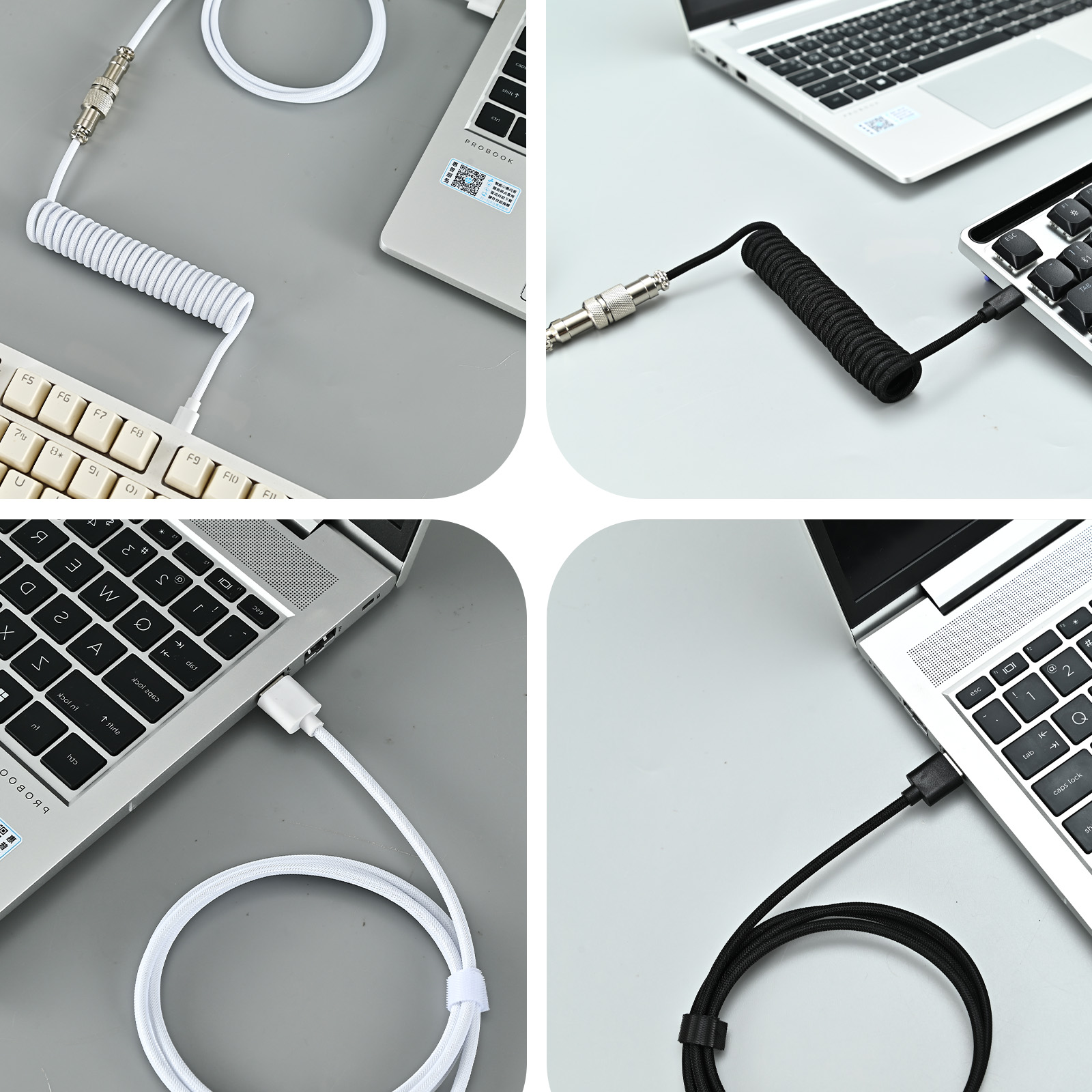 Coiled Keyboard Cable Type C T - огляд і ціна Type C Detachable Cable Coiled Keyboard