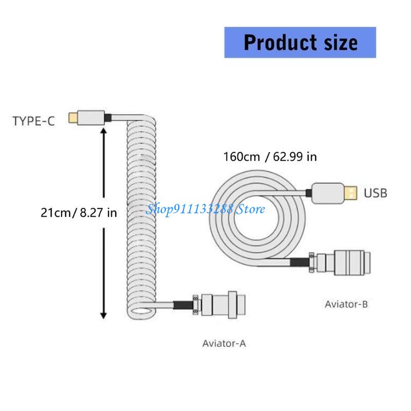 G88D Coiled USB C Keyboards Ca - огляд і ціна Type C Detachable Cable Coiled Keyboard