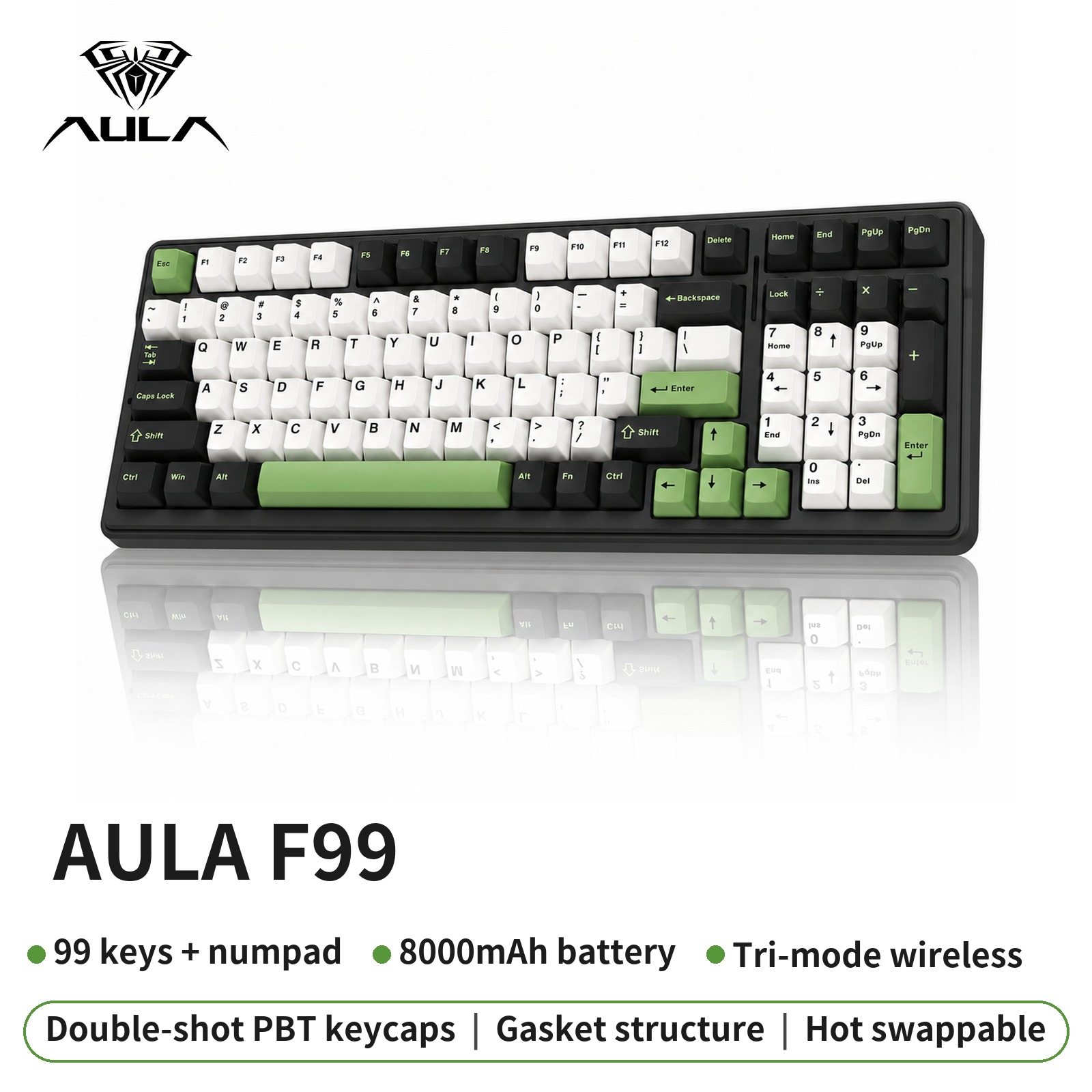 AULA F99 Pro Silent Wireless M - огляд і ціна Mechanical Numpad Hot Swap Rgb Wireless