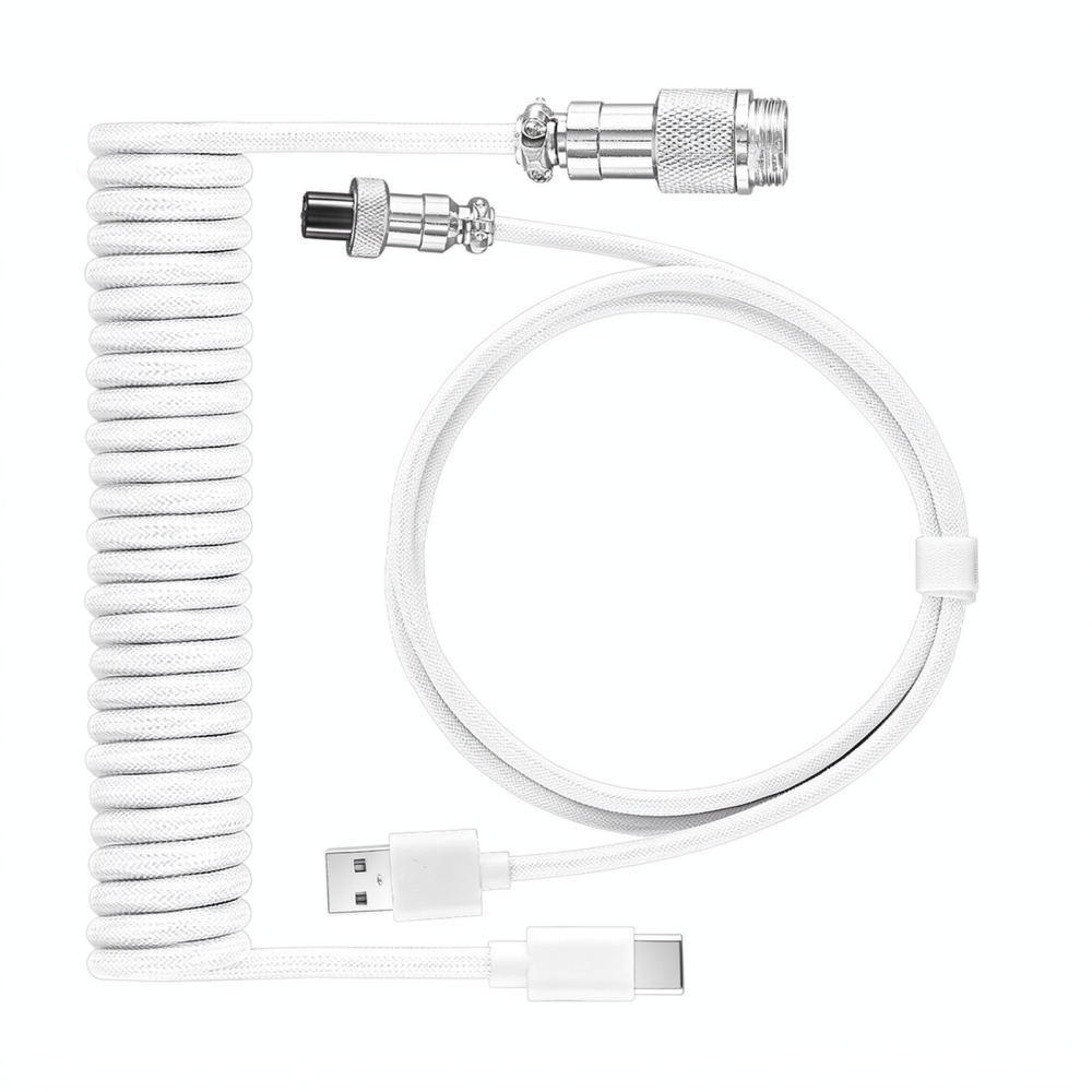 Coiled Aviator Cable For Mecha - огляд і ціна Type C Detachable Cable Coiled Keyboard